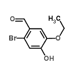 structure of CAS# 340216-58-2, 2-Bromo-5-Ethoxy-4-Hydroxybenzaldehyde;2-bromo-5-ethoxy-4-hydroxybenzaldehyde;BIM-0013989.P001;CBMicro_013789