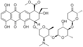 CAS#: 34044-10-5， Methyl (1R,2R,4S)-4-[4-Dimethylamino-5-[4-Hydroxy-6-Methyl-5-(6-Methyl-5-Oxooxan-2-Yl)Oxyoxan-2-Yl]Oxy-6-Methyloxan-2-Yl]Oxy-2-Ethyl-2,5,7,10-Tetrahydroxy-6,11-Dioxo-3,4-Dihydro-1H-Tetracene-1-Carboxylate