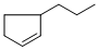 structure of CAS# 34067-75-9, 3-Propylcyclopentene;3-Propyl-1-Cyclopentene;Cyclopentene, 3-Propyl-