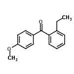 structure of CAS# 341022-06-8, (2-Ethylphenyl)(4-Methoxyphenyl)Methanone;2-Ethyl-4'-methoxybenzophenone