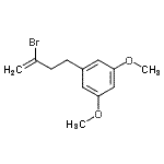 structure of CAS# 34217-65-7, 1-(3-Bromo-3-Buten-1-Yl)-3,5-Dimethoxybenzene;2-Bromo-4-(3,5-dimethoxyphenyl)-1-butene;MFCD09801200