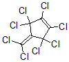 structure of CAS# 3424-05-3, 1,2,3,3,5,5-Hexachloro-4-(Dichloromethylidene)Cyclopentene;1,2,3,3,5,5-Hexachloro-4-(Dichloromethylene)Cyclopentene;Cyclopentene, Hexachloro-4-(Dichloromethylene)-;Perchloromethylene-3-Cyclopentene