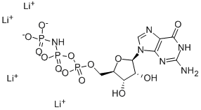 CAS#: 34273-04-6， [[[[(2R,3S,4R,5R)-5-(2-Amino-6-Oxo-3H-Purin-9-Yl)-3,4-Dihydroxyoxolan-2-Yl]Methoxy-Hydroxyphosphoryl]Oxy-Hydroxyphosphoryl]Amino]Phosphonic Acid