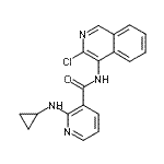 CAS#: 342899-40-5， N-(3-Chloro-4-Isoquinolinyl)-2-(Cyclopropylamino)Nicotinamide