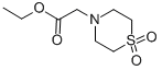 structure of CAS# 343334-01-0, Ethyl 2-(1,1-dioxo-1,4-thiazinan-4-yl)acetate;4-THIOMORPHOLINE ACETIC ACID, ETHYL ESTER, 1,1-DIOXIDE;ETHYL 2-(1,1-DIOXO-1LAMBDA6,4-THIAZINAN-4-YL)ACETATE
