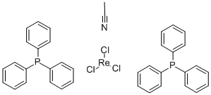 structure of CAS# 34387-57-0, (Acetonitrile)trichlorobis(triphenylphosphine)rhenium(III)