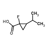 CAS#: 343929-20-4， 1-Fluoro-2-Isopropylcyclopropanecarboxylic Acid