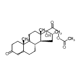 CAS 登录号：34542-56-8， (16alpha)-17-羟基-16-甲基-3,20-二氧代孕甾烷-4,9(11)-二烯-21-基乙酸酯