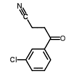 structure of CAS# 34555-37-8, 4-(3-Chlorophenyl)-4-Oxobutanenitrile;4-(3-Chlorophenyl)-4-oxobutyronitrile