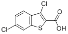 structure of CAS# 34576-94-8, 3,6-Dichloro-1-Benzothiophene-2-Carboxylate;3,6-Dichlorobenzothiophene-2-Carboxylate;3,6-Dichloro-2-Benzothiophenecarboxylate;Zinc00176157