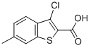 structure of CAS# 34576-96-0, 3-Chloro-6-Methylbenzo(b)Thiophene-2-Carboxylic acid;3-Chloro-6-Methyl-1-Benzothiophene-2-Carboxylic Acid(SALTDATA: FREE);3-Chloro-6-Methylbenzothiophene-2-Carboxylic Acid;3-CHLORO-6-METHYLBENZO(B)THIOPHENE-2-CA&