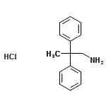 structure of CAS# 34611-07-9, 2,2-Diphenyl-1-Propanamine Hydrochloride (1:1);(2,2-diphenylpropyl)amine hydrochloride;2,2-diphenylpropan-1-amine hydrochloride;2,2-DIPHENYLPROPYLAMINE HYDROCHLORIDE