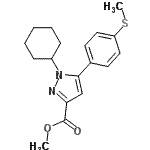 CAS#: 346684-16-0， Methyl 1-Cyclohexyl-5-[4-(Methylsulfanyl)Phenyl]-1H-Pyrazole-3-Carboxylate