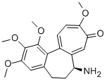 structure of CAS# 3476-50-4, (7S)-7-Amino-1,2,3,10-Tetramethoxy-6,7-Dihydro-5H-Benzo[g]Heptalen-9-One;4-14-00-00938 (Beilstein Handbook Reference);Brn 2822162;Benzo(A)Heptalen-9(5H)-One, 7-Amino-6,7-Dihydro-1,2,3,10-Tetramethoxy-, (S)- (9Ci)