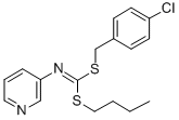 CAS#: 34763-20-7， 1-Butylsulfanyl-1-[(4-Chlorophenyl)Methylsulfanyl]-N-Pyridin-3-Ylmethanimine