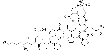 CAS#: 348089-28-1， L-Lysyl-L-alpha-Glutamyl-L-Alanyl-L-Prolyl-L-Prolyl-L-Alanyl-L-Prolyl-L-Prolyl-L-Glutaminyl-O-Phosphono-L-Seryl-L-Proline