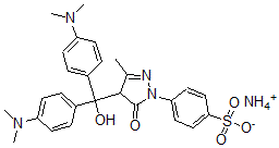 CAS#: 34815-94-6， Azanium 4-[4-[Bis(4-Dimethylaminophenyl)-Hydroxymethyl]-3-Methyl-5-Oxo-4H-Pyrazol-1-Yl]Benzenesulfonate