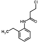 structure of CAS# 349090-40-0, 3-Chloro-N-(2-Ethylphenyl)Propanamide;3-chloro-N-(2-ethylphenyl)propanamide;MFCD02286127;propanamide, 3-chloro-N-(2-ethylphenyl)