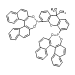 structure of CAS# 349114-57-4, 4,4'-(9,9-Dimethyl-9H-Xanthene-4,5-Diyl)Bis(Dinaphtho[2,1-D:1',2'-F][1,3,2]Dioxaphosphepine);-4,4'-(9,9-DIMETHYL-9H-XAN&