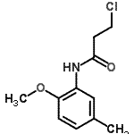 结构式 CAS# 349122-20-9, 3-氯-N-(2-甲氧基-5-甲基苯基)丙酰胺