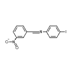 structure of CAS# 3495-26-9, N-(4-Iodophenyl)-1-(3-Nitrophenyl)Methanimine