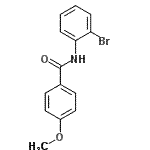 结构式 CAS# 349614-89-7, N-(2-溴苯基)-4-甲氧基苯甲酰胺