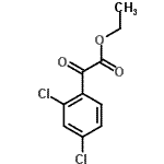 structure of CAS# 34966-51-3, Ethyl (2,4-Dichlorophenyl)(Oxo)Acetate;Benzeneacetic acid, 2,4-dichloro-α-oxo-, ethyl ester;ethyl 2-(2,4-dichlorophenyl)-2-oxo-acetate;ETHYL 2,4-DICHLOROBENZOYLFORMATE