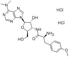 CAS 登录号：3506-23-8， 嘌呤霉素二盐酸盐