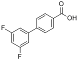 结构式 CAS# 350682-84-7, 3',5'-二氟-联苯-4-羧酸