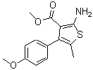 structure of CAS# 350989-87-6, Methyl 2-Amino-4-(4-Methoxyphenyl)-5-Methyl-3-Thiophenecarboxylate;2-Amino-4<wbr>-(4-ethyl<wbr>phenyl)-5<wbr>-methylth<wbr>iophene-3<wbr>-carboxyl<wbr>ic acid m<wbr>ethyl est<wbr>er;2-AMINO-4<wbr>-(4-ETHYL<wbr>-PHENYL)-<wbr>5-METHYL-<wbr>THIOPHENE<wbr>-3-CARBOX<wbr>YLIC ACID<wbr> METHYL E<wbr>STER;2-Amino-4-(4-methoxyphenyl)-5-methylthiophene-3-