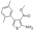 structure of CAS# 350990-26-0, 2-Amino-4-(2,5-Dimethylphenyl)Thiophene-3-Carboxylic Acid Methyl Ester;Methyl 2-Amino-4-(2,5-Dimethylphenyl)Thiophene-3-Carboxylate(SALTDATA: FREE);2-AMINO-4-(2,5-DIMETHYLPHENYL)THIOPHENE-3-CARBOXYLIC ACID METHYL ESTER;Methyl 2-Amino-4-(2,5-Dimethylphenyl)Thiophene-3-Carboxylate