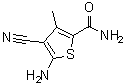 structure of CAS# 350997-07-8, 5-Amino-4-Cyano-3-Methyl-2-Thiophenecarboxamide;MFCD01993629