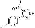 结构式 CAS# 350997-67-0, 3-(4-氯-苯基)-1H-吡唑-4-甲醛
