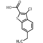structure of CAS# 351000-82-3, 3-Chloro-6-Ethyl-1-Benzothiophene-2-Carboxylic Acid;3-CHLORO-6-ETHYL-1-BENZOTHIOPHENE-2-CARBOXYLICACID;3-Chloro-6-ethylbenzo[b]thiophene-2-carboxylic;3-Chloro-6-ethyl-benzo[b]thiophene-2-carboxylic