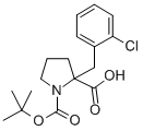 结构式 CAS# 351002-86-3, 叔丁氧羰基-alpha-(2-氯苄基)-DL-脯氨酸