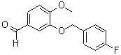 结构式 CAS# 351066-28-9, 3-[(4-氟苄基)氧基]-4-甲氧基苯甲醛