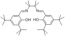 structure of CAS# 351498-10-7, N,N'-Bis(3,5-Di-Tert-Butylsalicylidene)-1,1,2,2-Tetramethylethylenediamine;2-((E)-(3-((E)-3,5-Di-Tert-Butyl-2-Hydroxybenzylideneamino)-2,3-Dimethylbutan-2-Ylimino)Methyl)-4,6-Di-Tert-Butylphenol;6,6'-((1E,1'E)-((2,3-Dimethylbutane-2,3-Diyl)Bis(Azanylylidene))Bis(Methanylylidene))Bis(2,4-Di-Tert-Butylphenol);N,N'-BIS(3,5-DI-TERT-BUTYLSALICYLIDENE)-1,1,2,2-TETRAMETHYLETHYLENEDIAMINE