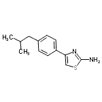 结构式 CAS# 351982-44-0, 4-(4-异丁基苯基)-1,3-噻唑-2-胺