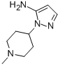 structure of CAS# 3524-30-9, 2-(1-Methyl-piperidin-4-yl)-2H-pyrazol-3-ylamine