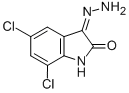 structure of CAS# 35246-87-8, 5,7-Dichloro-3-Hydrazono-1,3-Dihydro-Indol-2-One;5,7-Dichloro-3-Hydrazino-Indol-2-One;5,7-Dichloro-3-Hydrazino-2-Indolone;5,7-Dichloro-3-Hydrazinyl-Indol-2-One