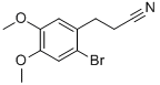 structure of CAS# 35249-62-8, 2-Bromo-4,5-Dimethoxy-Benzenepropanenitrile;3-(2-Bromo-4,5-Dimethoxy-Phenyl)Propanenitrile;3-(2-Bromo-4,5-Dimethoxy-Phenyl)Propionitrile;Aids-128362