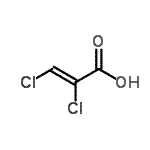 结构式 CAS# 3533-68-4, (2Z)-2,3-二氯丙烯酸