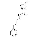 structure of CAS# 353466-89-4, 5-Bromo-N-(4-Phenylbutyl)-2-Furamide;(5-bromo(2-furyl))-N-(4-phenylbutyl)carboxamide;5-Bromo-furan-2-carboxylic acid (4-phenyl-butyl)-amide;5-bromo-N-(4-phenylbutyl)furan-2-carboxamide