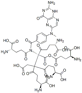 CAS#: 35409-55-3， (2S,7R,11S)-2,11-Diamino-6-[(4S)-4-Amino-5-Hydroxy-5-Oxopentanoyl]-7-[[(4S)-4-Amino-5-Hydroxy-5-Oxopentanoyl]-[4-[(2-Amino-4-Oxo-1H-Pteridin-6-Yl)Methylamino]Benzoyl]Amino]-7-[(4S)-4-Amino-5-Hydroxy-5-Oxopentanoyl]Oxycarbonyl-6-(Carboxymethyl)-5,8-Dioxododecanedioic Acid