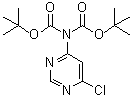 结构式 CAS# 354112-08-6, N,N-二叔丁氧羰基-4-氨基-6-氯嘧啶
