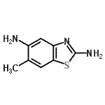 structure of CAS# 35435-49-5, 6-Methyl-1,3-Benzothiazole-2,5-Diamine;6-methylbenzo[d]thiazole-2,5-diamine;6-methylbenzothiazole-2,5-diamine;6-Methyl-benzothiazole-2,5-diamine