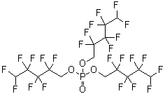 structure of CAS# 355-86-2, Phosphoric Acid Tris(1H,1H,5H-Octafluoro-n-Pentyl) Ester;Tris(2,2,3,3,4,4,5,5-Octafluoropentyl) Phosphate