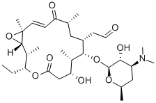 structure of CAS# 35834-26-5, Rosamicin;2-[(14E)-9-(4-Dimethylamino-3-Hydroxy-6-Methyl-Tetrahydropyran-2-Yl)Oxy-3-Ethyl-7-Hydroxy-2,8,12,16-Tetramethyl-5,13-Dioxo-4,17-Dioxabicyclo[14.1.0]Heptadec-14-En-10-Yl]Acetaldehyde;2-[(14E)-9-[(4-Dimethylamino-3-Hydroxy-6-Methyl-2-Tetrahydropyranyl)Oxy]-3-Ethyl-7-Hydroxy-2,8,12,16-Tetramethyl-5,13-Dioxo-4,17-Dioxabicyclo[14.1.0]Heptadec-14-En-10-Yl]Acetaldehyde;2-[(14E)-9-(4-Dimethylamino-3-Hydroxy-6-Methyl-Tetrahydropyran-2-Yl)Oxy-3-Ethyl-7-Hydroxy-5,13-Diketo-2,8,12,16-Tetramethyl-4,17-Dioxabicyclo[14.1.0]Heptadec-14-En-10-Yl]Acetaldehyde
