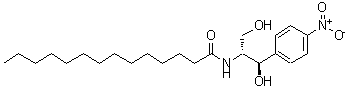structure of CAS# 35922-06-6, N-[(1R,2R)-1,3-Dihydroxy-1-(4-Nitrophenyl)-2-Propanyl]Tetradecanamide;