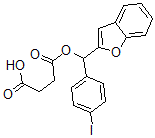 CAS#: 3611-60-7， 4-[1-Benzofuran-2-Yl-(4-Iodophenyl)Methoxy]-4-Oxobutanoic Acid